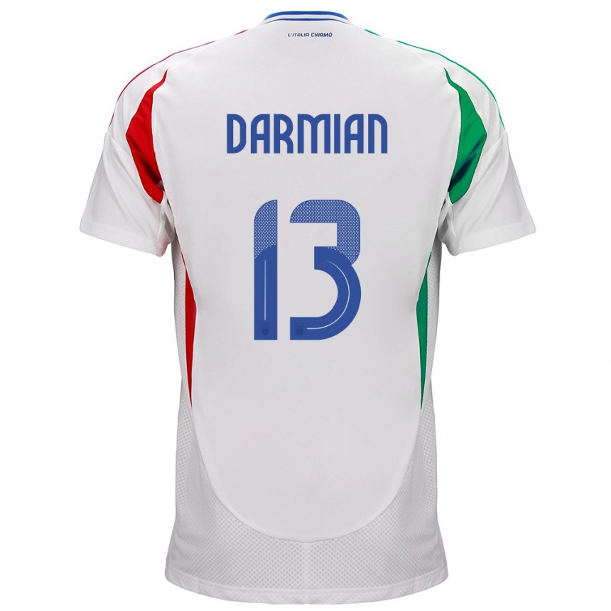 Kids Football Italy Matteo Darmian #13 White Away Jersey 24-26 T-Shirt Canada