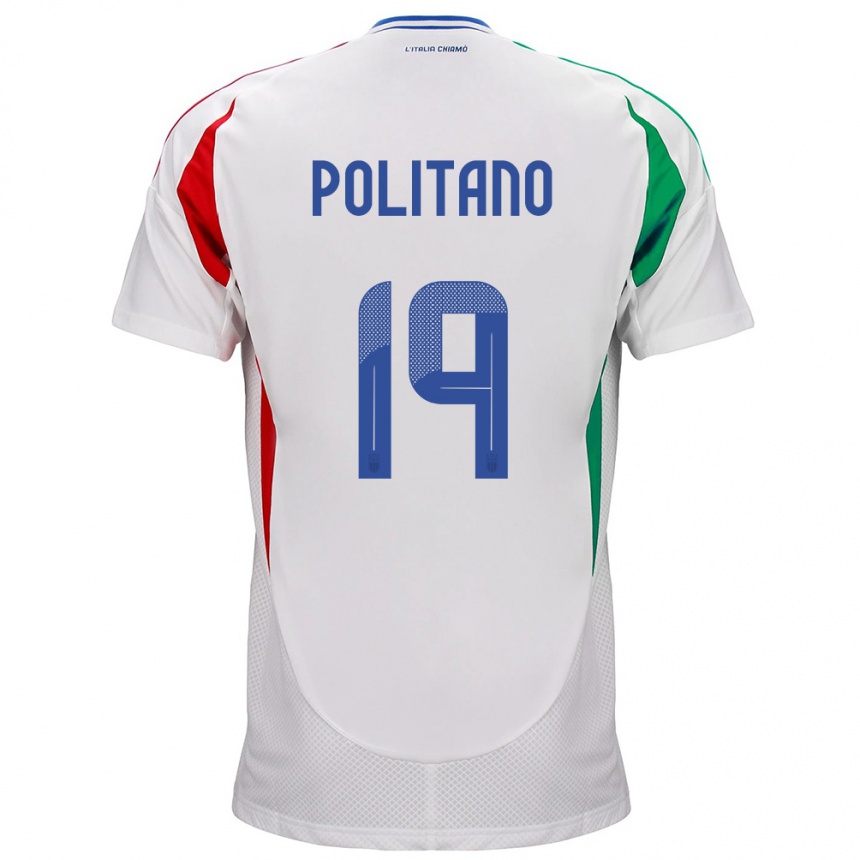 Kids Football Italy Matteo Politano #19 White Away Jersey 24-26 T-Shirt Canada