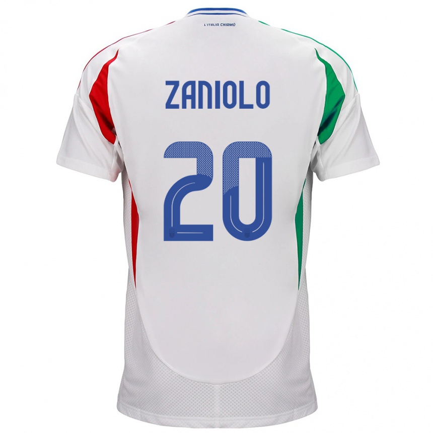 Kids Football Italy Nicolò Zaniolo #20 White Away Jersey 24-26 T-Shirt Canada