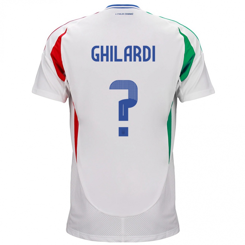 Kids Football Italy Daniele Ghilardi #0 White Away Jersey 24-26 T-Shirt Canada