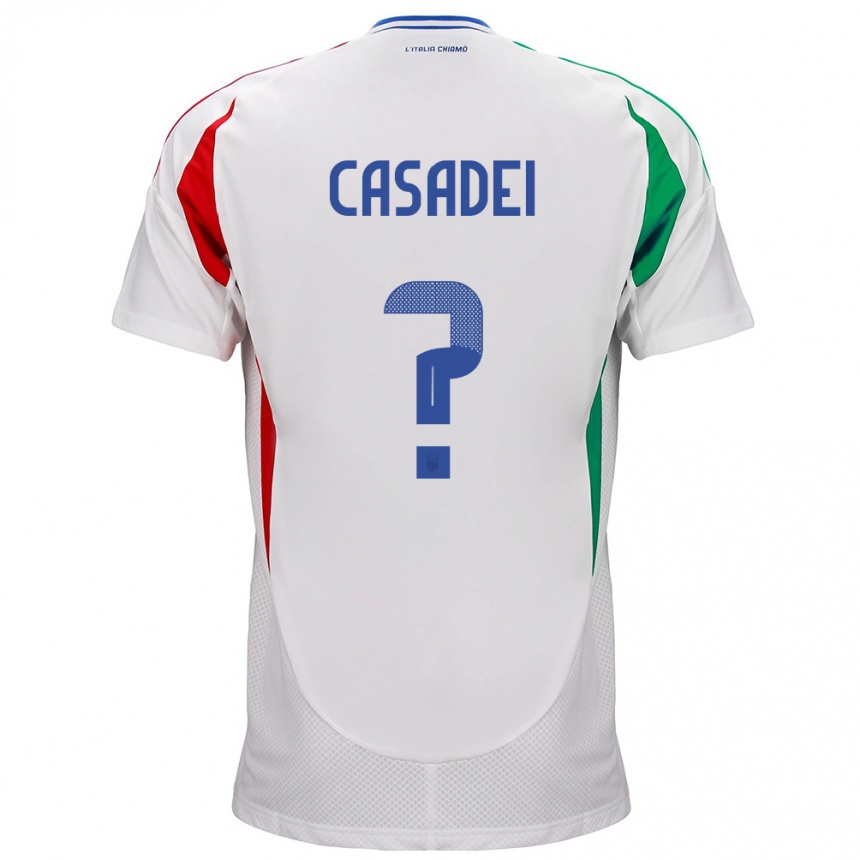 Kids Football Italy Cesare Casadei #0 White Away Jersey 24-26 T-Shirt Canada