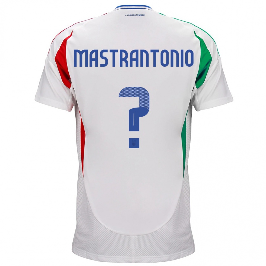 Kids Football Italy Davide Mastrantonio #0 White Away Jersey 24-26 T-Shirt Canada