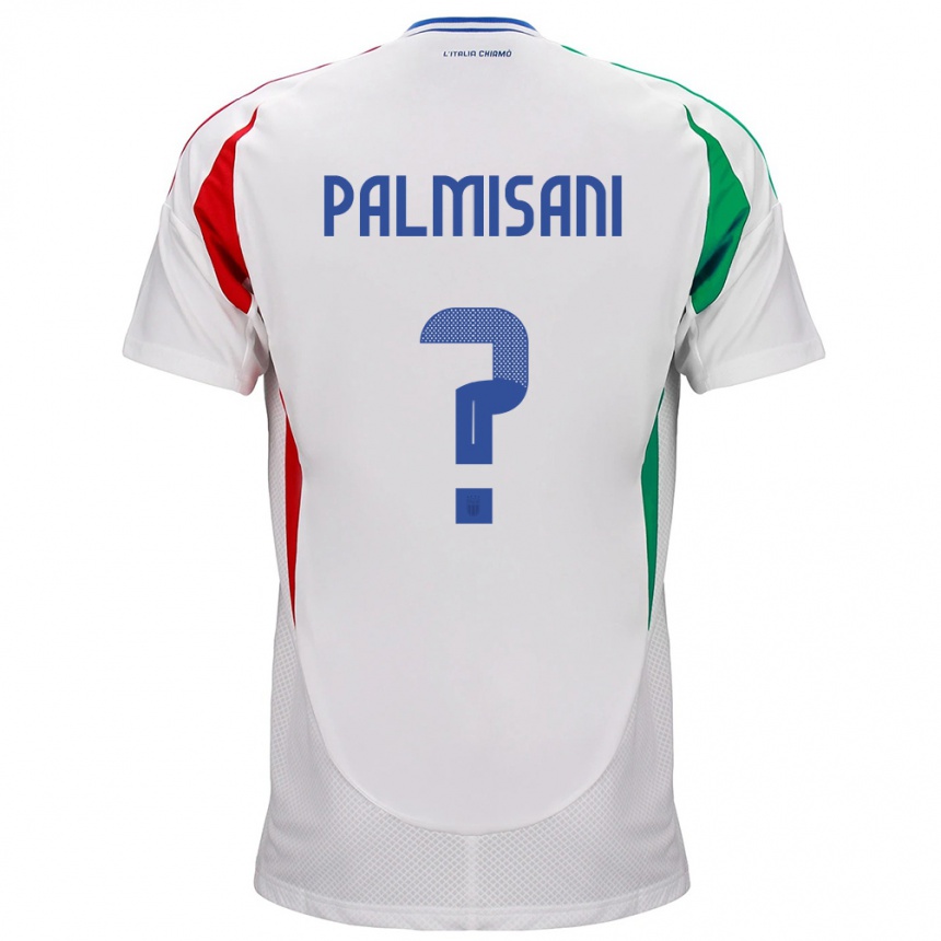 Kids Football Italy Lorenzo Palmisani #0 White Away Jersey 24-26 T-Shirt Canada