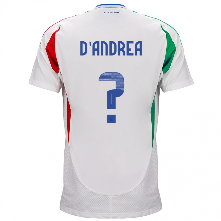 Kids Football Italy Luca D'andrea #0 White Away Jersey 24-26 T-Shirt Canada