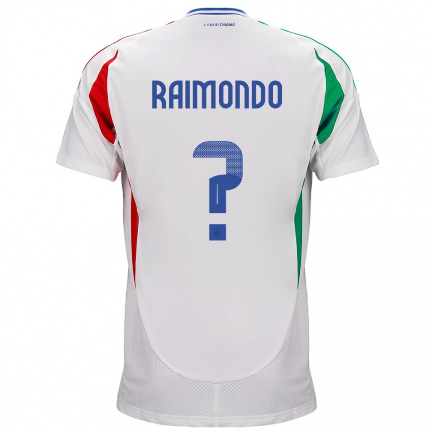 Kids Football Italy Antonio Raimondo #0 White Away Jersey 24-26 T-Shirt Canada