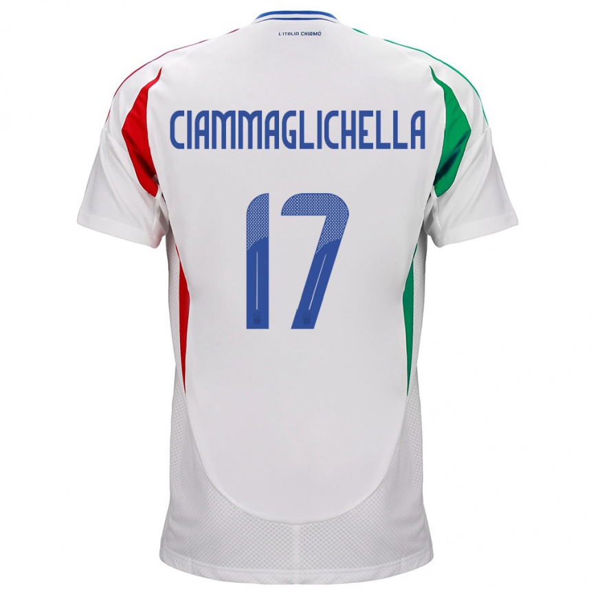 Kids Football Italy Aaron Ciammaglichella #17 White Away Jersey 24-26 T-Shirt Canada