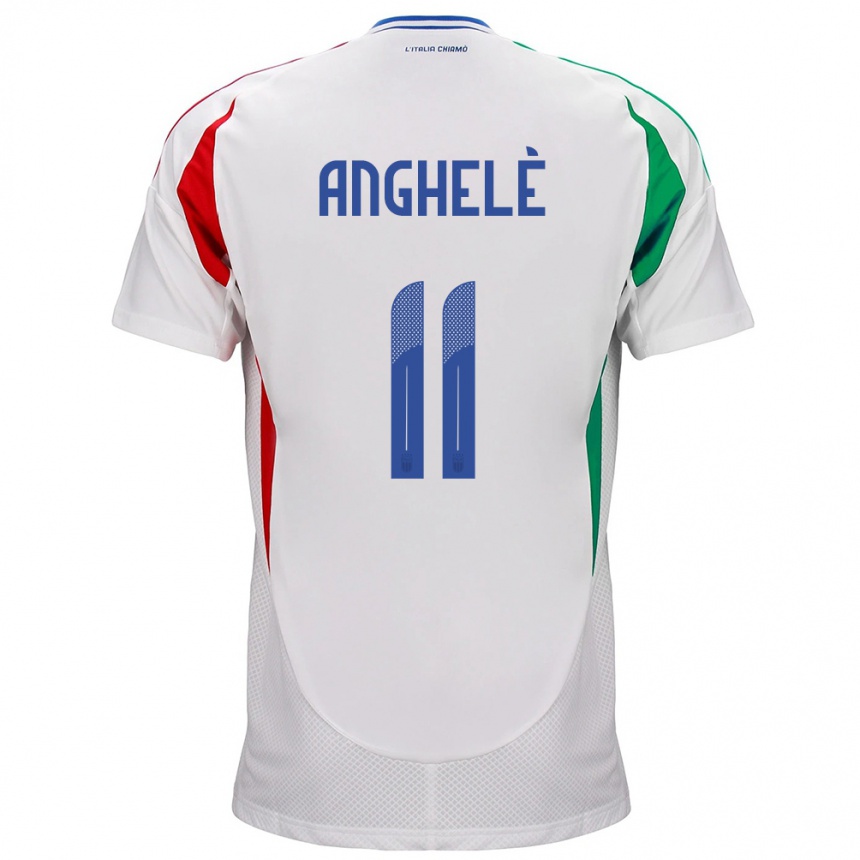 Kids Football Italy Lorenzo Anghelè #11 White Away Jersey 24-26 T-Shirt Canada