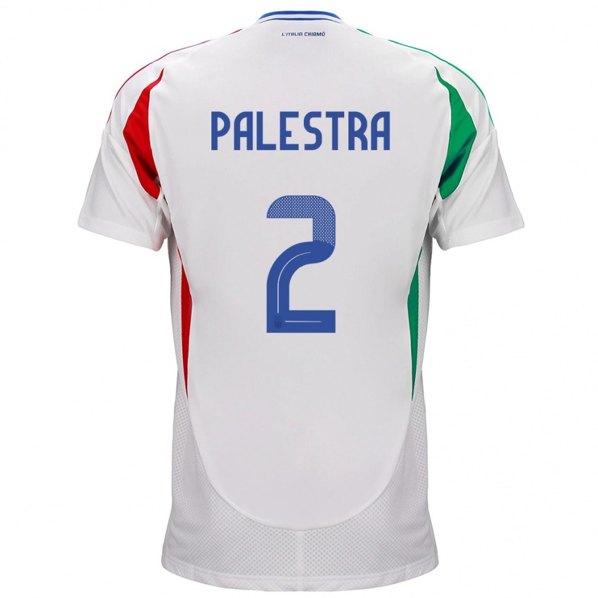 Kids Football Italy Marco Palestra #2 White Away Jersey 24-26 T-Shirt Canada