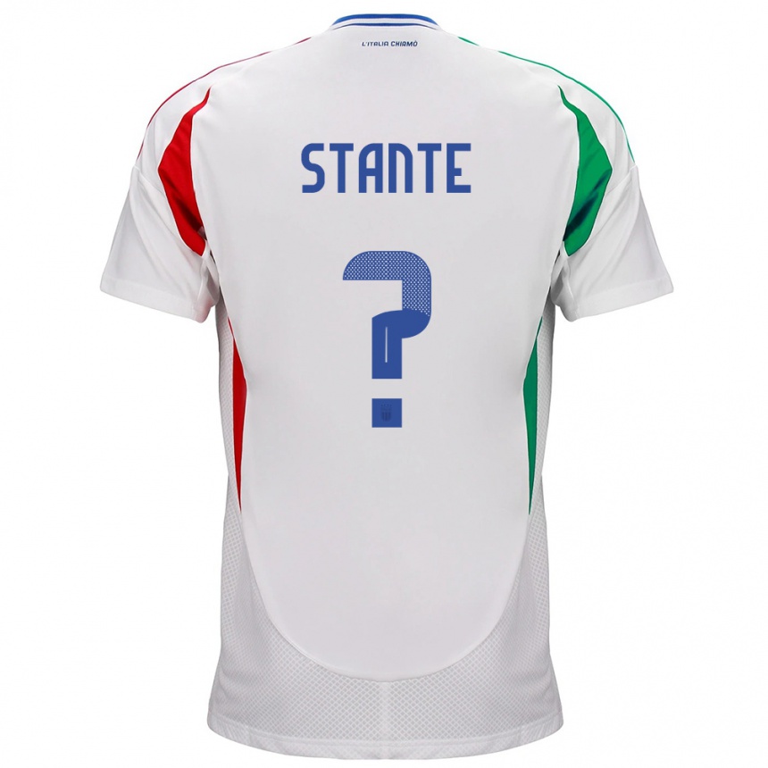 Kids Football Italy Francesco Stante #0 White Away Jersey 24-26 T-Shirt Canada