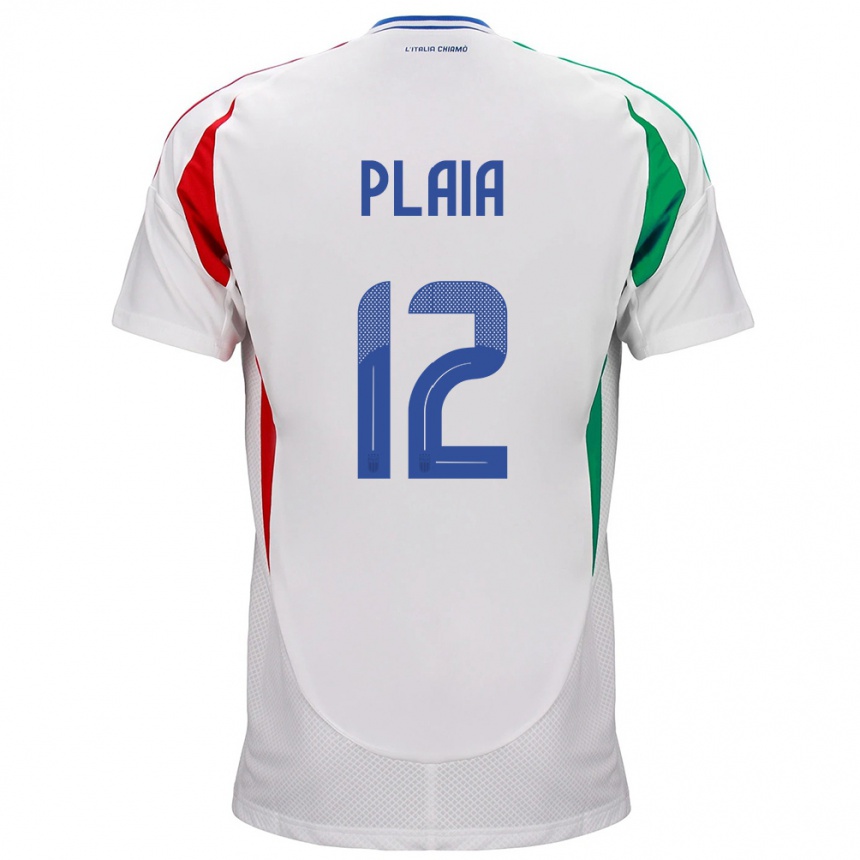 Kids Football Italy Francesco Plaia #12 White Away Jersey 24-26 T-Shirt Canada