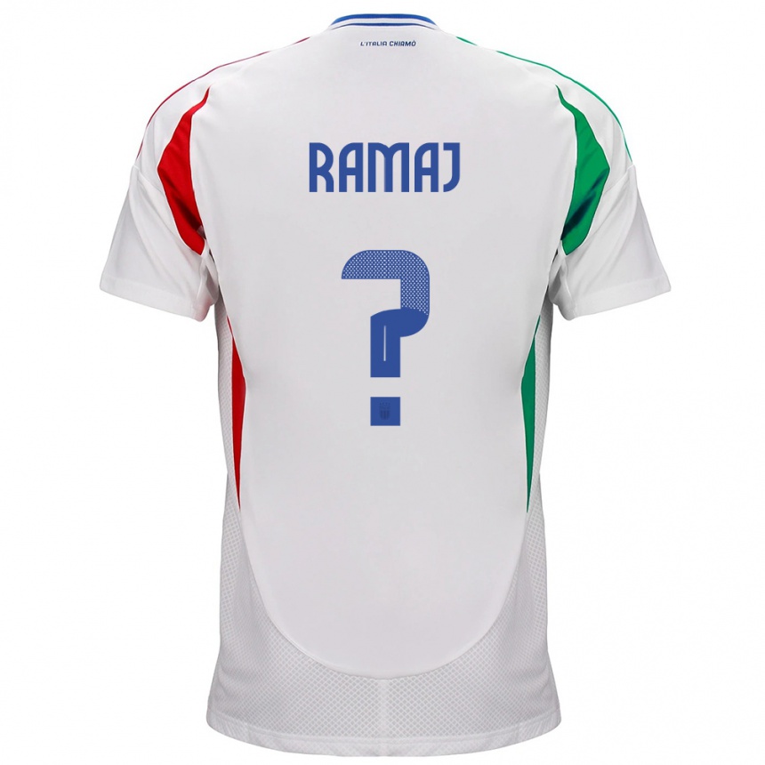 Kids Football Italy Gabriel Ramaj #0 White Away Jersey 24-26 T-Shirt Canada