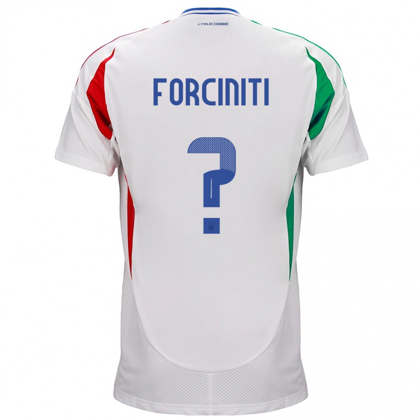 Kids Football Italy Luigi Forciniti #0 White Away Jersey 24-26 T-Shirt Canada