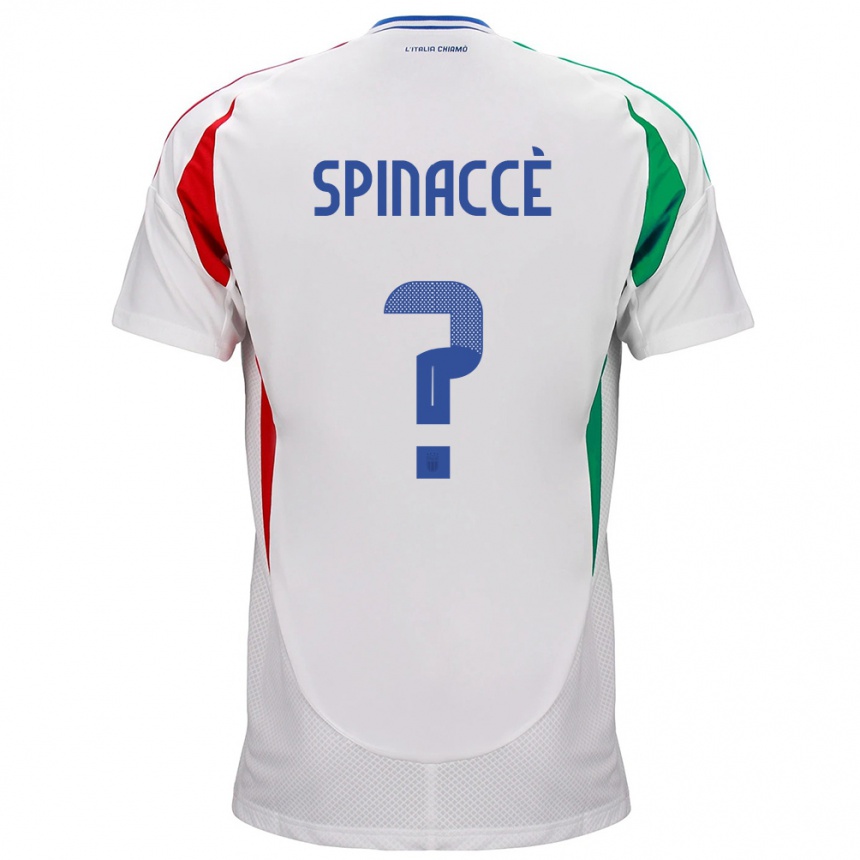 Kids Football Italy Matteo Spinaccè #0 White Away Jersey 24-26 T-Shirt Canada