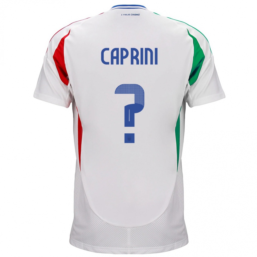 Kids Football Italy Maat Daniel Caprini #0 White Away Jersey 24-26 T-Shirt Canada