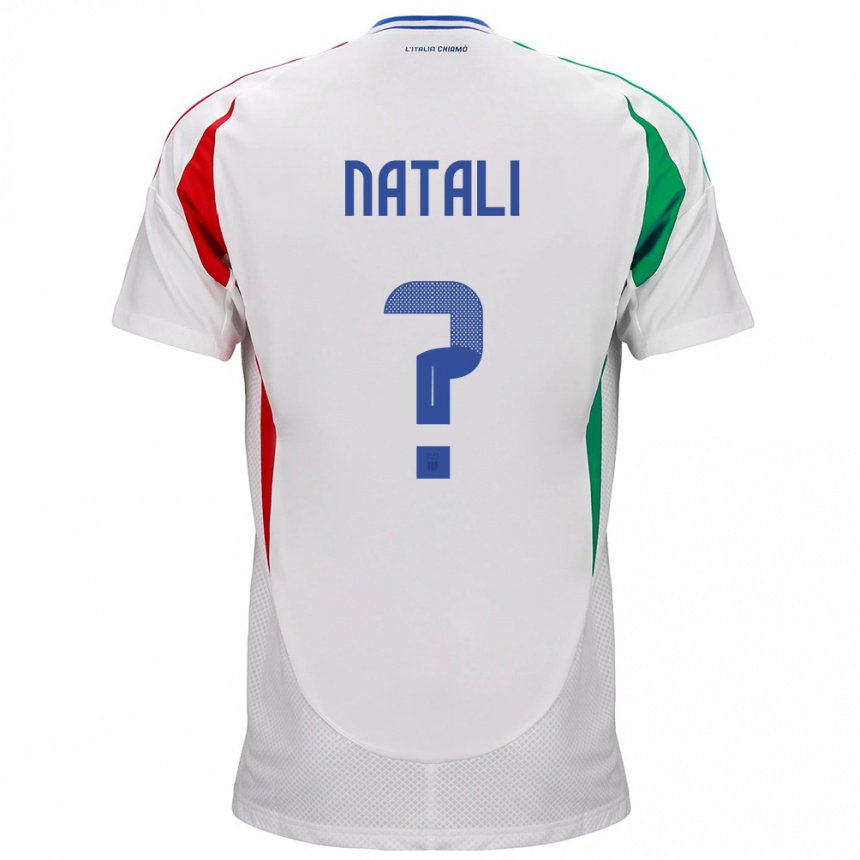 Kids Football Italy Andrea Natali #0 White Away Jersey 24-26 T-Shirt Canada