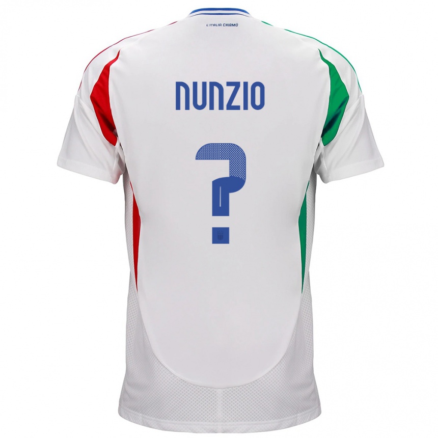 Kids Football Italy Alessandro Di Nunzio #0 White Away Jersey 24-26 T-Shirt Canada