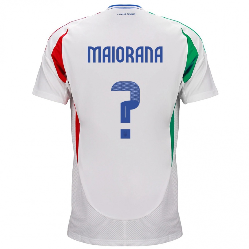 Kids Football Italy Stefano Maiorana #0 White Away Jersey 24-26 T-Shirt Canada