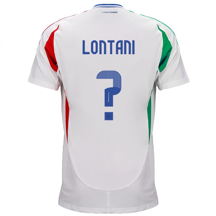 Kids Football Italy Simone Lontani #0 White Away Jersey 24-26 T-Shirt Canada