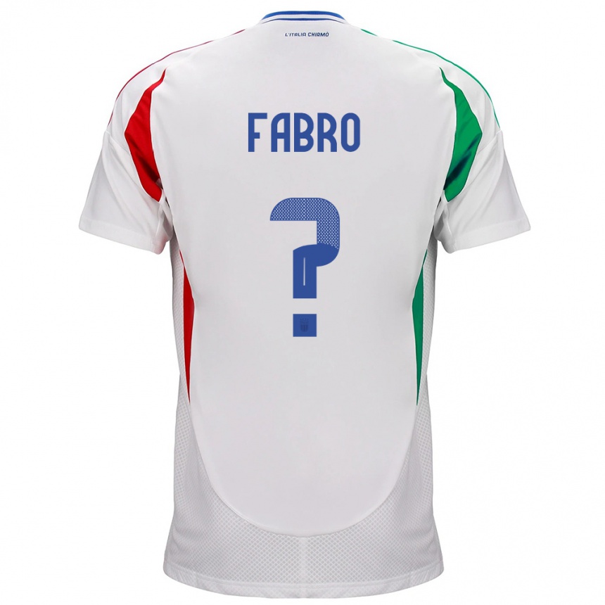 Kids Football Italy Jacopo Del Fabro #0 White Away Jersey 24-26 T-Shirt Canada