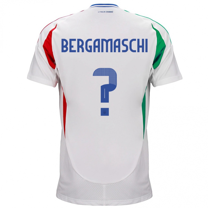 Kids Football Italy Valentina Bergamaschi #0 White Away Jersey 24-26 T-Shirt Canada