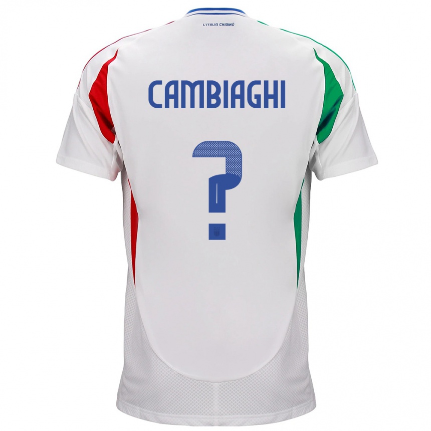 Kids Football Italy Michela Cambiaghi #0 White Away Jersey 24-26 T-Shirt Canada