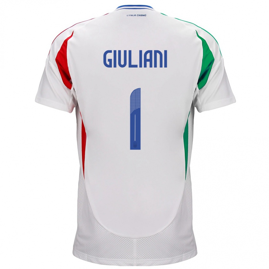 Kids Football Italy Laura Giuliani #1 White Away Jersey 24-26 T-Shirt Canada