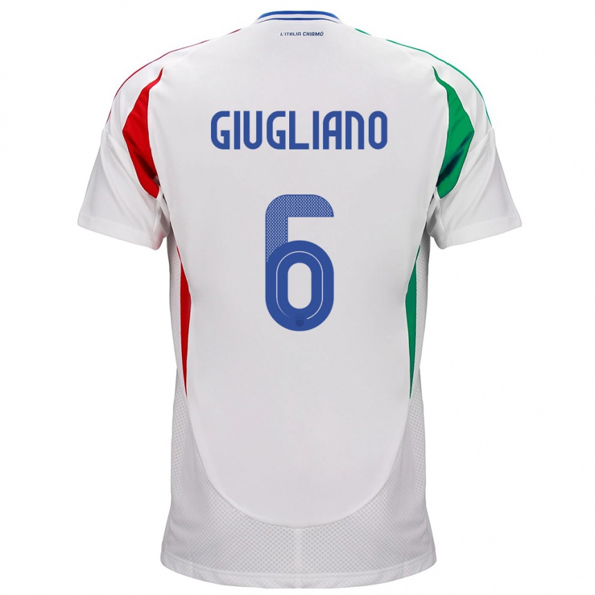 Kids Football Italy Manuela Giugliano #6 White Away Jersey 24-26 T-Shirt Canada