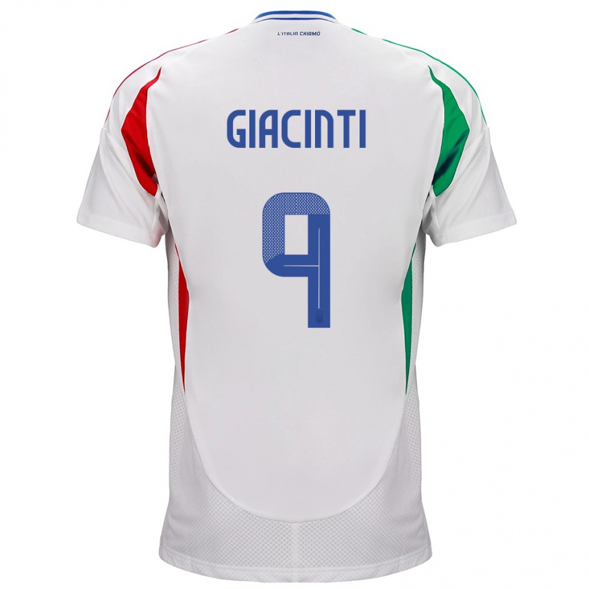 Kids Football Italy Valentina Giacinti #9 White Away Jersey 24-26 T-Shirt Canada