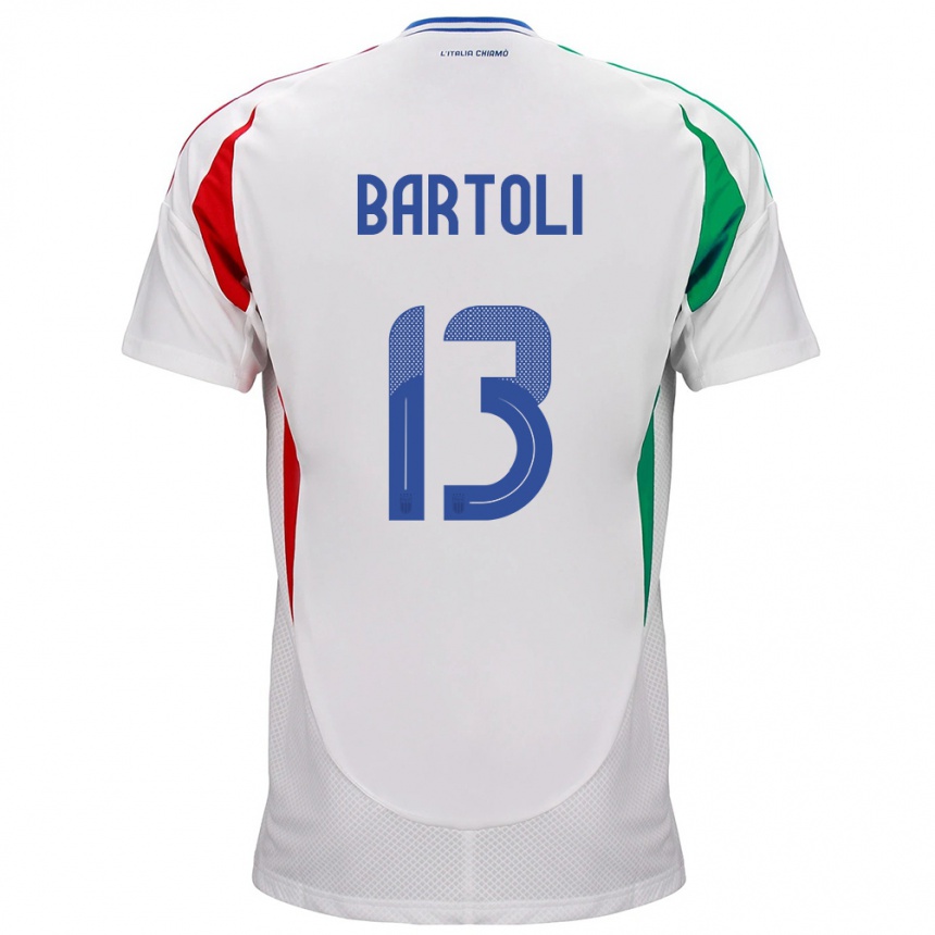 Kids Football Italy Elisa Bartoli #13 White Away Jersey 24-26 T-Shirt Canada