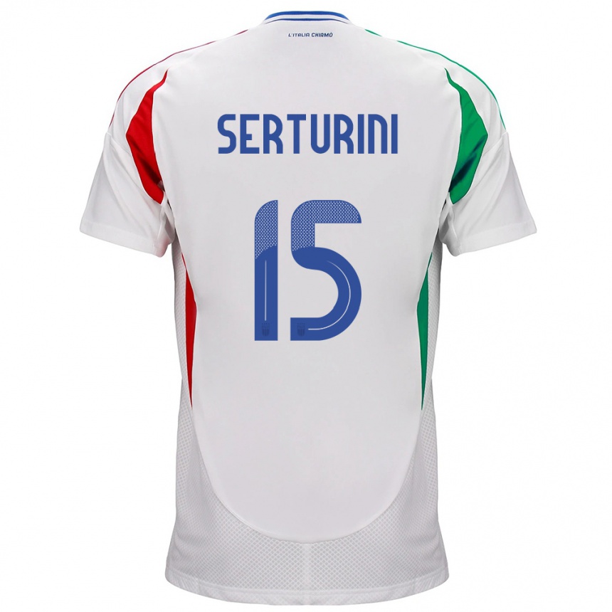 Kids Football Italy Annamaria Serturini #15 White Away Jersey 24-26 T-Shirt Canada