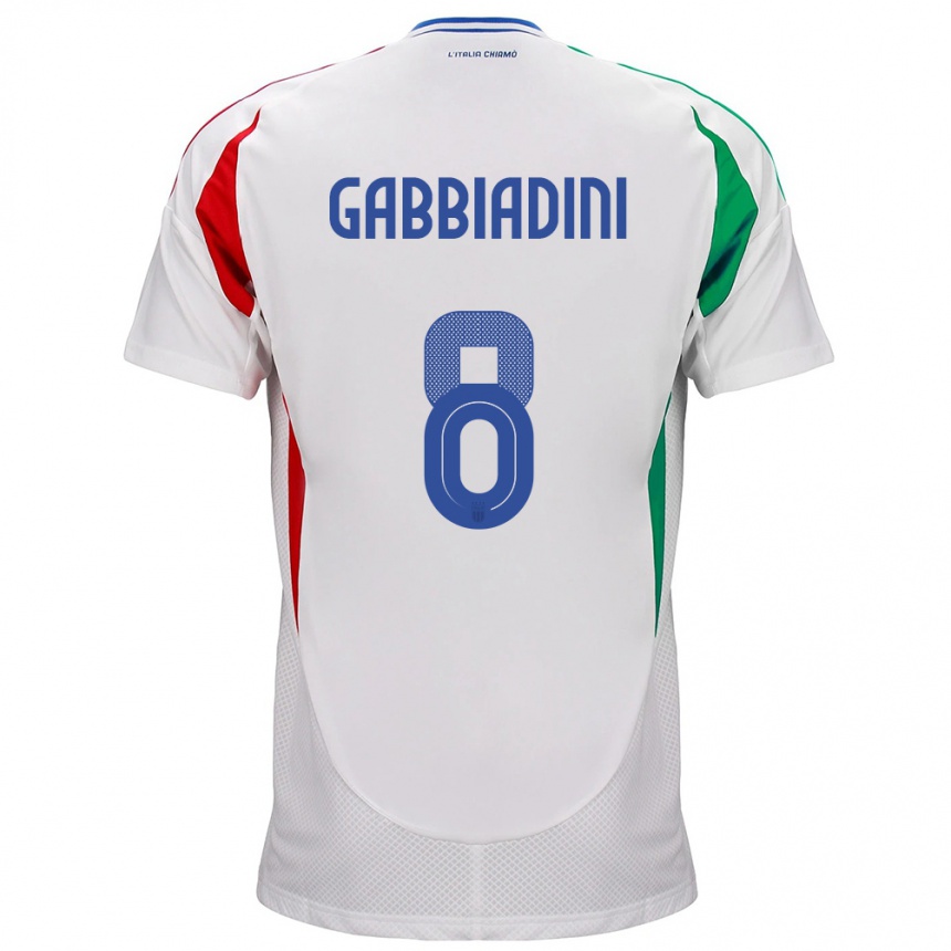 Kids Football Italy Melania Gabbiadini #8 White Away Jersey 24-26 T-Shirt Canada