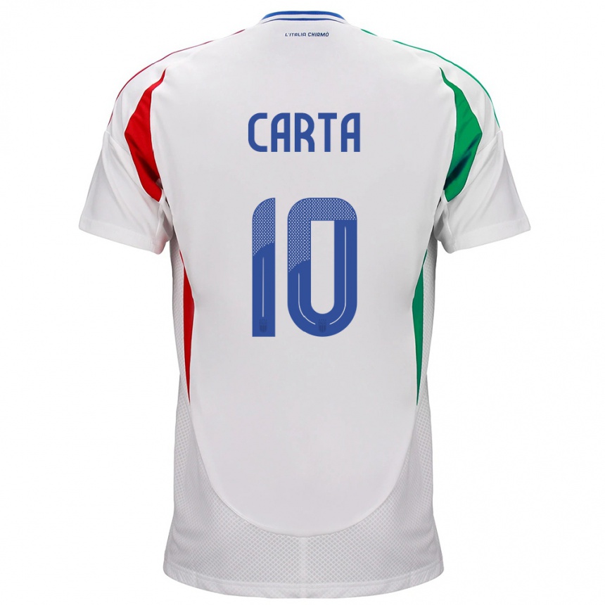 Kids Football Italy Antonella Carta #10 White Away Jersey 24-26 T-Shirt Canada