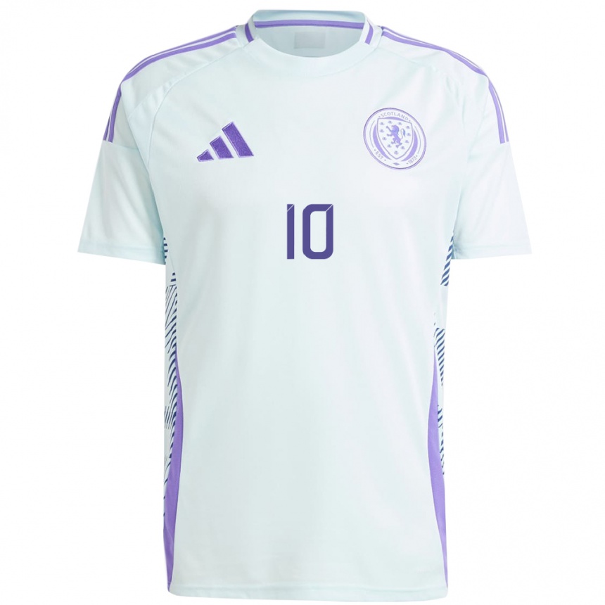 Kids Football Scotland David Watson #10 Light Mint Blue Away Jersey 24-26 T-Shirt Canada