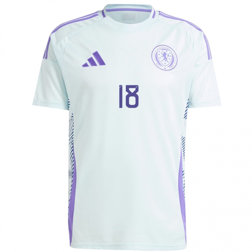 Kids Football Scotland Claire Emslie #18 Light Mint Blue Away Jersey 24-26 T-Shirt Canada