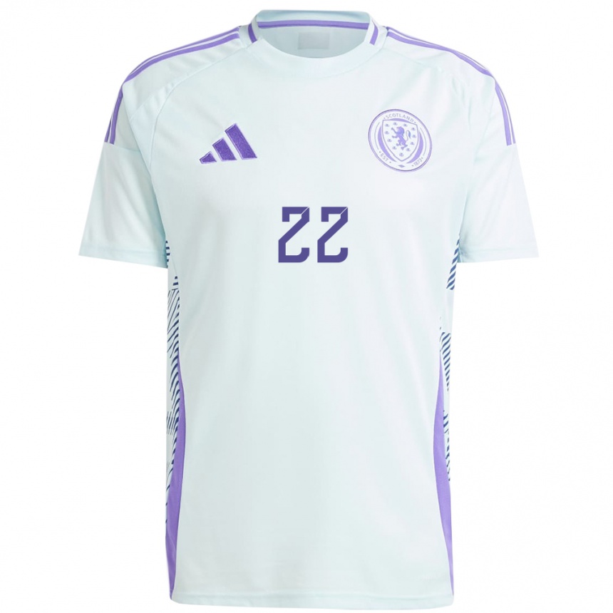 Kids Football Scotland Erin Cuthbert #22 Light Mint Blue Away Jersey 24-26 T-Shirt Canada