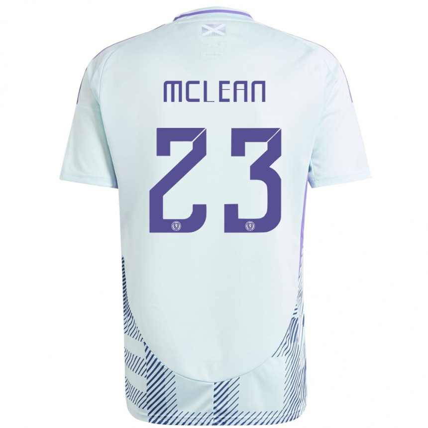 Kids Football Scotland Kenny Mclean #23 Light Mint Blue Away Jersey 24-26 T-Shirt Canada