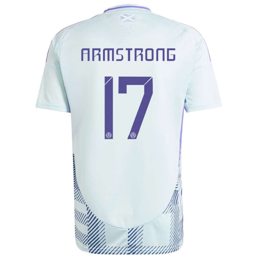 Kids Football Scotland Stuart Armstrong #17 Light Mint Blue Away Jersey 24-26 T-Shirt Canada