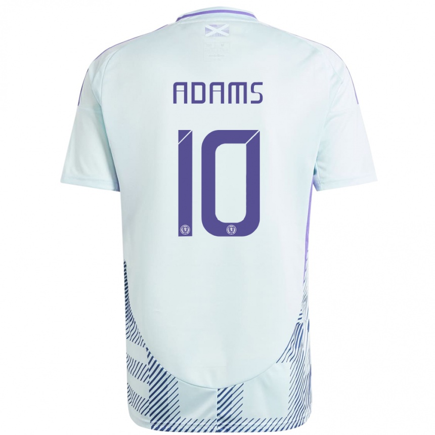 Kids Football Scotland Ché Adams #10 Light Mint Blue Away Jersey 24-26 T-Shirt Canada