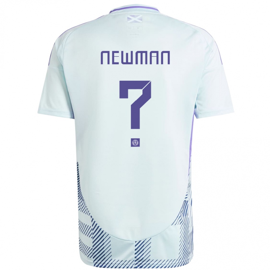 Kids Football Scotland Jack Newman #0 Light Mint Blue Away Jersey 24-26 T-Shirt Canada