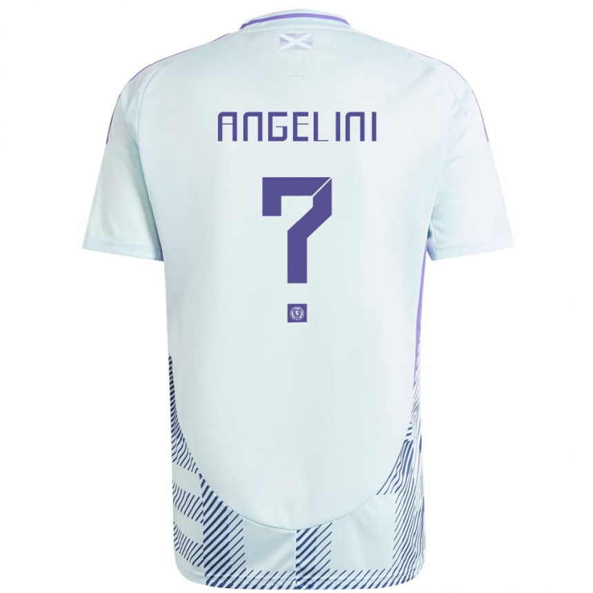 Kids Football Scotland Vincent Angelini #0 Light Mint Blue Away Jersey 24-26 T-Shirt Canada