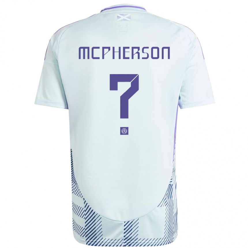 Kids Football Scotland Ben Mcpherson #0 Light Mint Blue Away Jersey 24-26 T-Shirt Canada