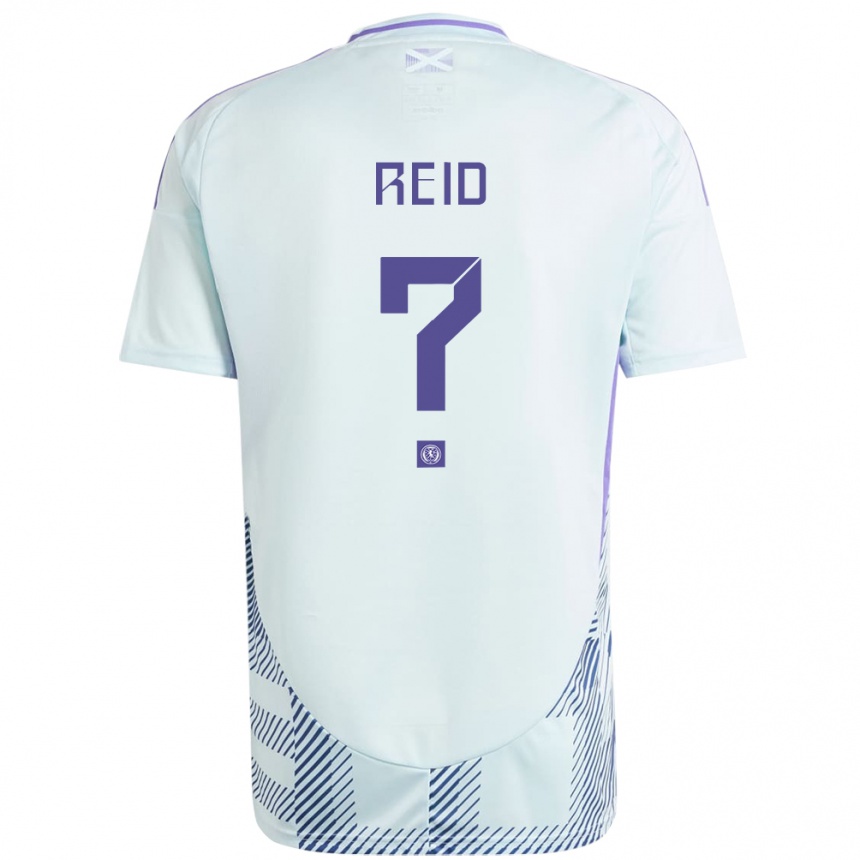 Kids Football Scotland Dylan Reid #0 Light Mint Blue Away Jersey 24-26 T-Shirt Canada