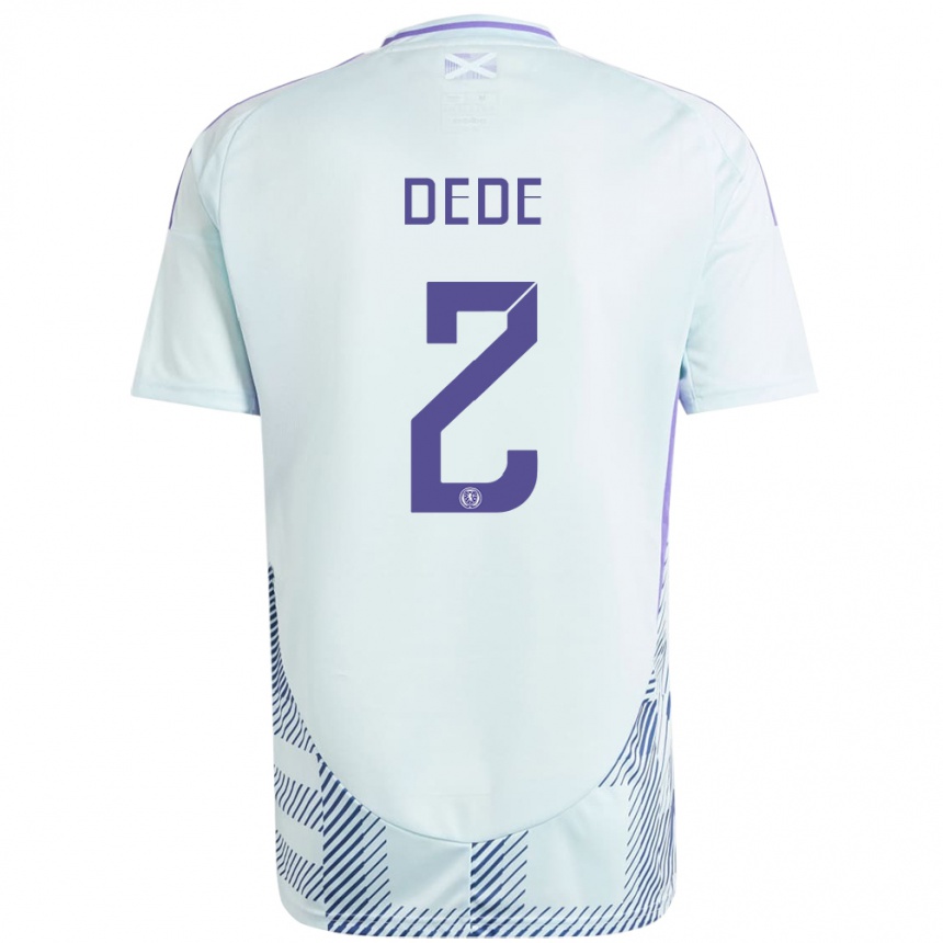 Kids Football Scotland Josh Dede #2 Light Mint Blue Away Jersey 24-26 T-Shirt Canada