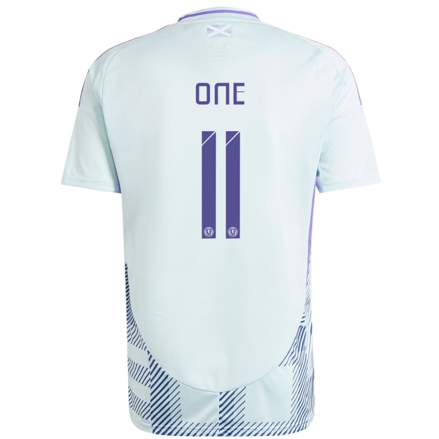 Kids Football Scotland Ryan Oné #11 Light Mint Blue Away Jersey 24-26 T-Shirt Canada