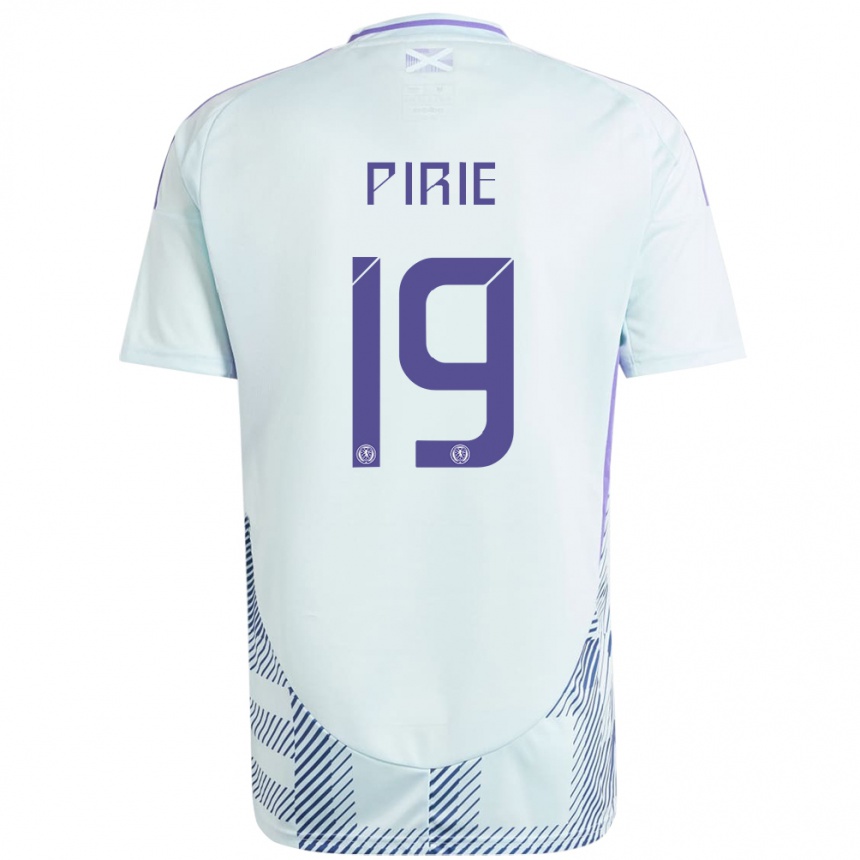 Kids Football Scotland Lewis Pirie #19 Light Mint Blue Away Jersey 24-26 T-Shirt Canada