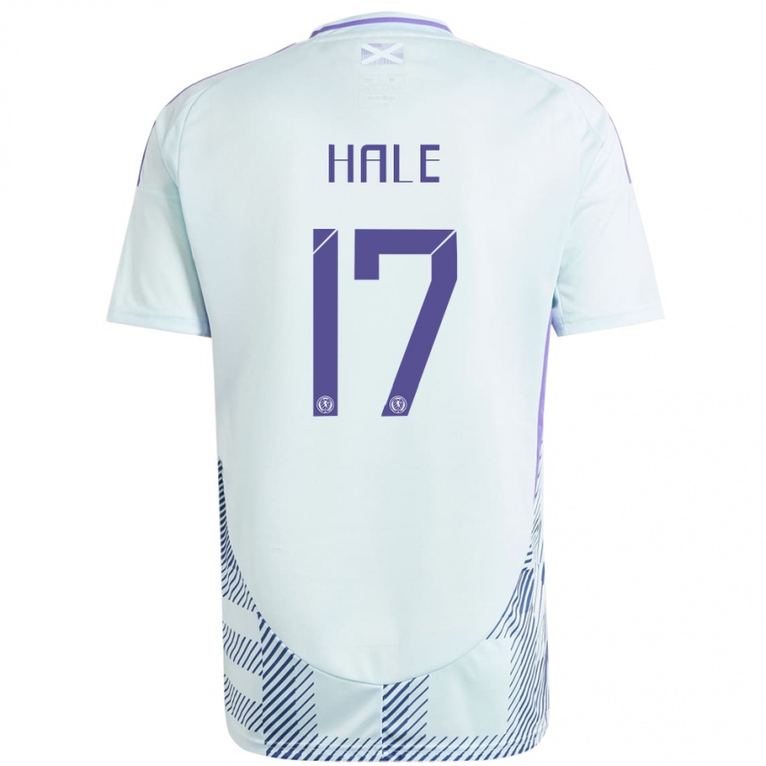 Kids Football Scotland Finlay Hale #17 Light Mint Blue Away Jersey 24-26 T-Shirt Canada