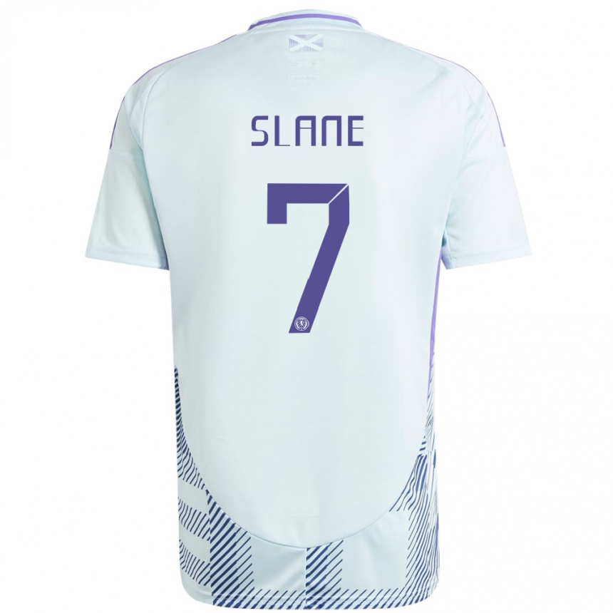 Kids Football Scotland Paul Slane #7 Light Mint Blue Away Jersey 24-26 T-Shirt Canada