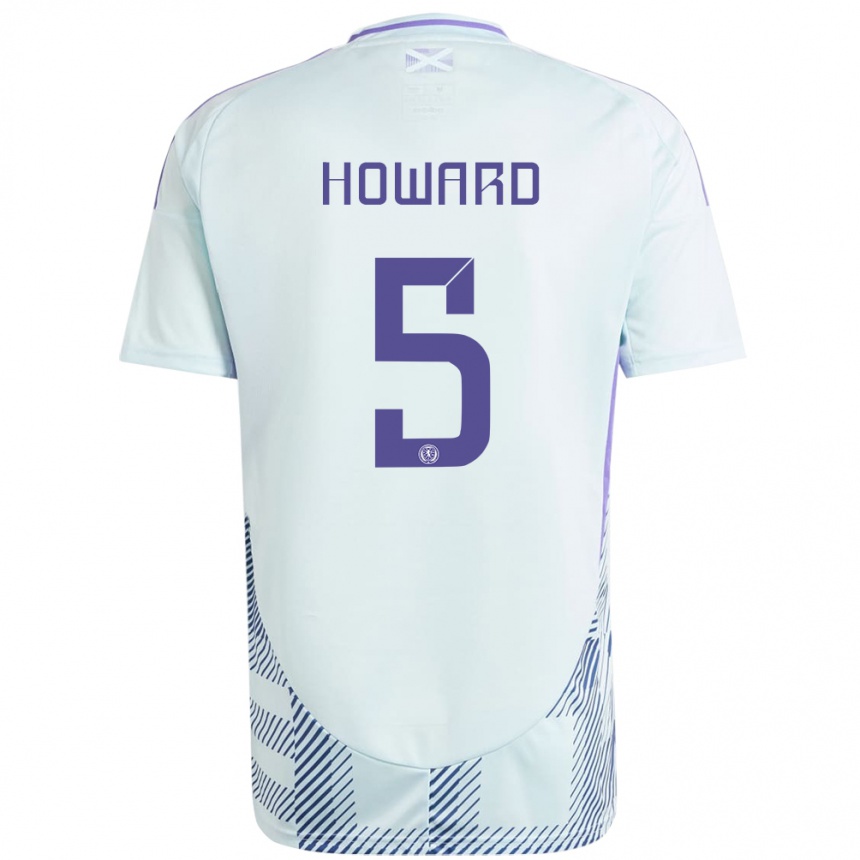 Kids Football Scotland Sophie Howard #5 Light Mint Blue Away Jersey 24-26 T-Shirt Canada