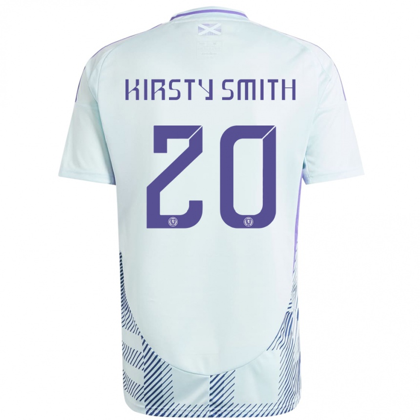 Kids Football Scotland Kirsty Smith #20 Light Mint Blue Away Jersey 24-26 T-Shirt Canada