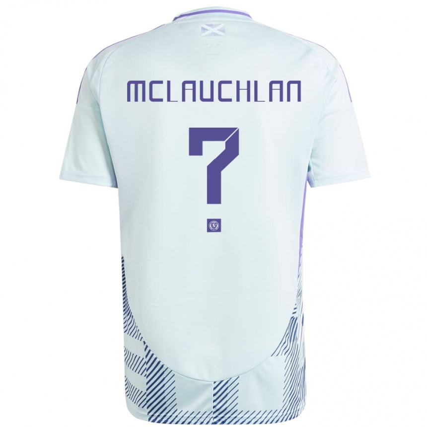 Kids Football Scotland Rachel Mclauchlan #0 Light Mint Blue Away Jersey 24-26 T-Shirt Canada